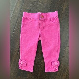 Gymboree Pink Leggings with Bow Details
